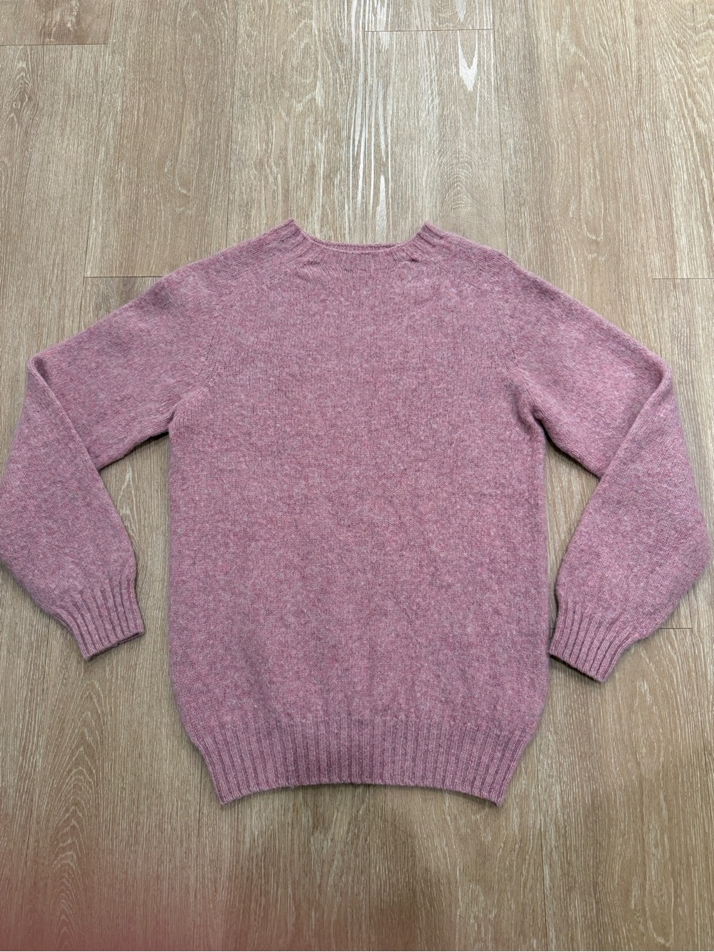 Officine Generale Seamless Crewneck Brushed Shetland Wool Woodrose Pink M